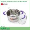 Bộ nồi inox Smartcook 3 chiếc cỡ 16cm, 20cm, 24cm-SM3331 làm bằng inox 201 hay thép không gỉ 18/8 không tác dụng với thức ăn, không thôi nhiễm giải phóng các chất có hại cho sức khỏe.