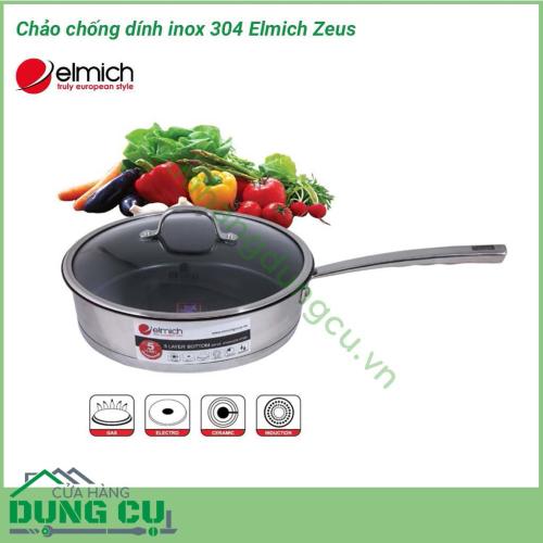 Chảo chống dính inox 304 Elmich Zeus 28cm EL0978 là sản phẩm tuyệt vời cho các nhà nội trợ chế biến ra những món ăn ngon cho gia đình thân yêu của mình.