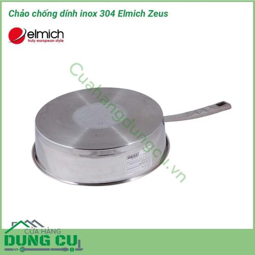 Chảo chống dính inox 304 Elmich Zeus 26cm EL0125 được làm từ chất liệu inox 304 cao cấp, bền đẹp; thiết kế hiện đại với tay cầm dài chống nóng, nắp đậy bằng kính cường lực trong suốt. 