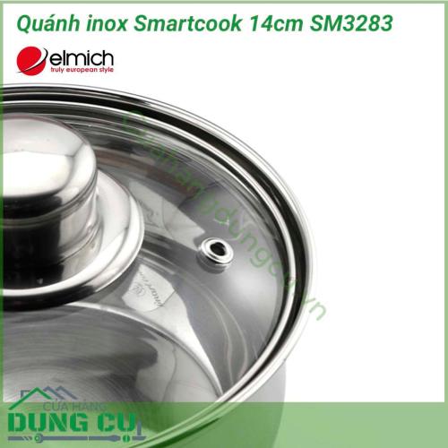 Quánh inox Smartcook 14cm SM3283 được làm từ inox 304, chống ăn mòn cao, không tác dụng với thức ăn, không thôi nhiễm, giải phóng các chất độc hại, tuyệt đối an toàn cho sức khỏe.