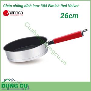 Chảo chống dính inox 304 Elmich Red Velvet 26cm EL3251