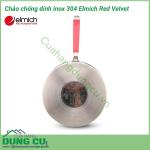 Chảo chống dính inox 304 Elmich Red Velvet 20cm EL3249 được làm từ inox 304 có khả năng chịu nhiệt, truyền nhiệt nhanh và giữ nhiệt lâu, tiết kiệm tối đa nhiên liệu sử dụng, giữ nguyên được vitamin và khoáng chất trong các món xào rán.