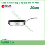 Chảo inox cao cấp 2 lớp đáy liền Tri-Max 20cm