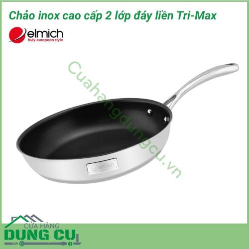 Chảo inox cao cấp 2 lớp đáy liền Tri-Max 26cm được làm bằng chất liệu inox 304 có thể sử dụng trên nhiều loại bếp. Chảo có thiết kế nhỏ gọn, hiện đại cùng màu sắc bắt mắt làm tôn thêm vẻ đẹp sang trọng cho căn bếp nhà bạn.