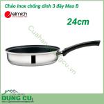Chảo inox chống dính 3 đáy Max B EL3767 size 24cm