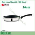 Chảo inox chống dính 3 đáy Max B EL3765 size 16cm