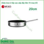Chảo inox 2 lớp cao cấp đáy liền Tri max XS EL 3751 size 20cm