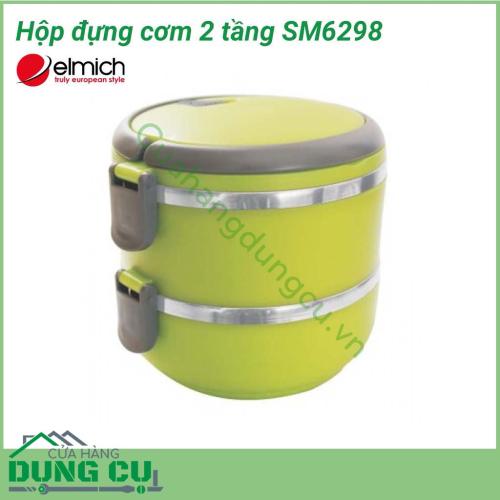 Hộp đựng cơm 2 tầng Smartcook SM6298 hộp được làm bằng inox 2 lớp cách nhiệt tốt, giữ cho thức ăn luôn ấm nóng, bạn vẫn sẽ thưởng thức bữa ăn thơm ngon, nóng hôi hổi như ăn tại nhà. Ngoài đựng cơm, bạn còn có thể dùng để đựng cháo, súp,… 