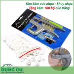 Kìm bấm cúc nhựa tặng kèm 100 bộ cúc màu trắng
