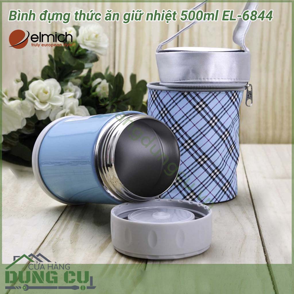 Bình đựng thức ăn giữ nhiệt 500ml EL-6844 với thể tích sử dụng 500ml, được làm hoàn toàn từ chất liệu inox an toàn sức khỏe người tiêu dùng. Kiểu dáng đơn giản và sang trọng, cực kỳ gọn nhẹ, phù hợp với những người đi lịch hay luôn mang theo bên mình.