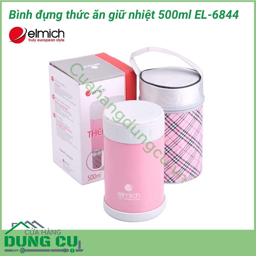 Bình đựng thức ăn giữ nhiệt 500ml EL-6844 với thể tích sử dụng 500ml, được làm hoàn toàn từ chất liệu inox an toàn sức khỏe người tiêu dùng. Kiểu dáng đơn giản và sang trọng, cực kỳ gọn nhẹ, phù hợp với những người đi lịch hay luôn mang theo bên mình.