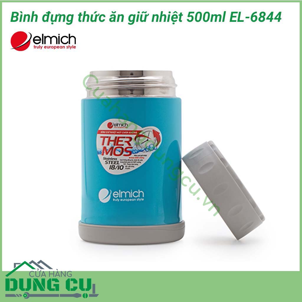 Bình đựng thức ăn giữ nhiệt 500ml EL-6844 với thể tích sử dụng 500ml, được làm hoàn toàn từ chất liệu inox an toàn sức khỏe người tiêu dùng. Kiểu dáng đơn giản và sang trọng, cực kỳ gọn nhẹ, phù hợp với những người đi lịch hay luôn mang theo bên mình.