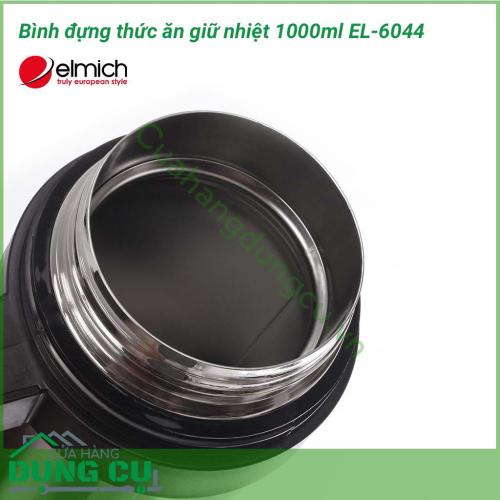 Bình đựng thức ăn giữ nhiệt 1000ml EL-6044 kiểu dáng đơn giản và sang trọng, cực kỳ gọn nhẹ, phù hợp với những người đi lịch hay luôn mang theo bên mình