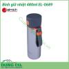 Bình giữ nhiệt 480ml EL-0689 có kiểu dáng đơn giản và sang trọng, cực kỳ gọn nhẹ, phù hợp với những người đi du lịch hay luôn mang theo bên mình.