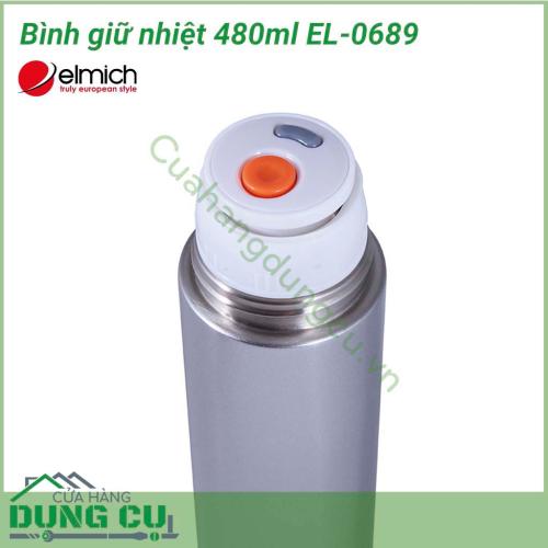 Bình giữ nhiệt 480ml EL-0689 có kiểu dáng đơn giản và sang trọng, cực kỳ gọn nhẹ, phù hợp với những người đi du lịch hay luôn mang theo bên mình.