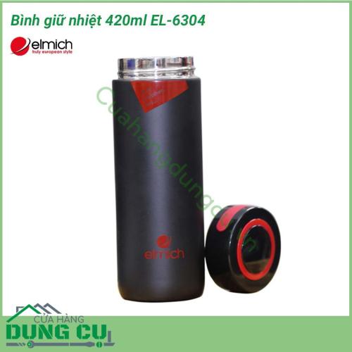 Bình giữ nhiệt Elmich 420ml EL-6304 đến từ thương hiệu Elmich của Châu Âu với khả năng giữ nhiệt lên đến 8 giờ, sẽ giúp cho các thức uống hay cả thực phẩm dạng lỏng mà bạn yêu thích luôn nóng sốt hay mát lạnh.