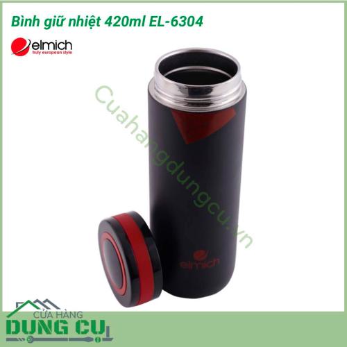 Bình giữ nhiệt Elmich 420ml EL-6304 đến từ thương hiệu Elmich của Châu Âu với khả năng giữ nhiệt lên đến 8 giờ, sẽ giúp cho các thức uống hay cả thực phẩm dạng lỏng mà bạn yêu thích luôn nóng sốt hay mát lạnh.