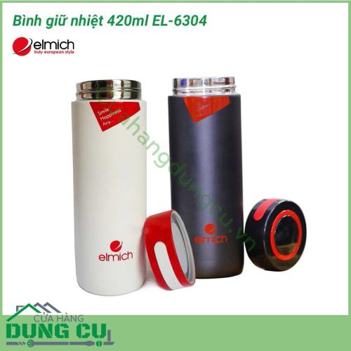 Bình giữ nhiệt Elmich 420ml EL-6304 đến từ thương hiệu Elmich của Châu Âu với khả năng giữ nhiệt lên đến 8 giờ, sẽ giúp cho các thức uống hay cả thực phẩm dạng lỏng mà bạn yêu thích luôn nóng sốt hay mát lạnh.