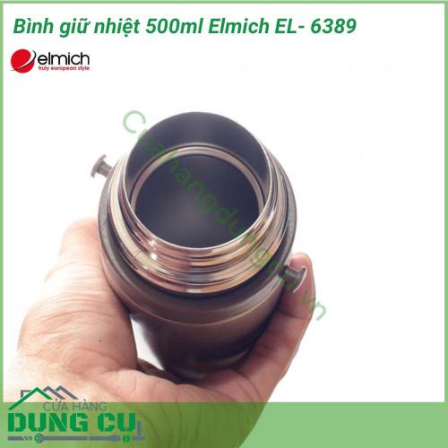 Phích giữ nhiệt Elmich 500ml EL- 6389 là sản phẩm có sự kết hợp của công nghệ giữ nhiệt 3 lớp độc đáo từ thương hiệu Elmich của Cộng hòa Séc. Sản phẩm được thiết kế kiểu dáng đơn giản và sang trọng, cực kỳ gọn nhẹ.