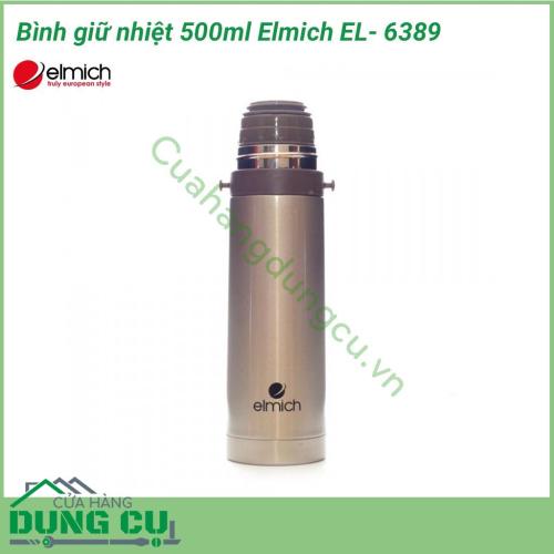 Phích giữ nhiệt Elmich 500ml EL- 6389 là sản phẩm có sự kết hợp của công nghệ giữ nhiệt 3 lớp độc đáo từ thương hiệu Elmich của Cộng hòa Séc. Sản phẩm được thiết kế kiểu dáng đơn giản và sang trọng, cực kỳ gọn nhẹ.