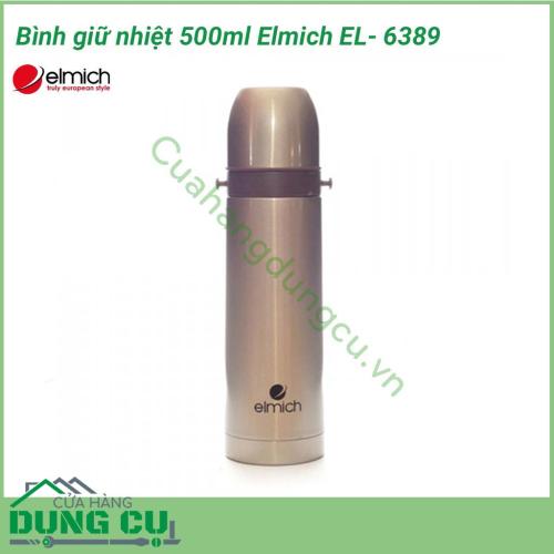 Phích giữ nhiệt Elmich 500ml EL- 6389 là sản phẩm có sự kết hợp của công nghệ giữ nhiệt 3 lớp độc đáo từ thương hiệu Elmich của Cộng hòa Séc. Sản phẩm được thiết kế kiểu dáng đơn giản và sang trọng, cực kỳ gọn nhẹ.