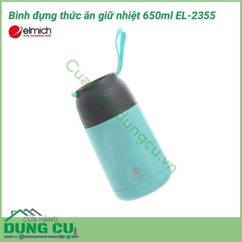 Bình đựng thức ăn giữ nhiệt 650ml EL-2355 được làm từ chất liệu cao cấp và inox 304 không gỉ. Các chất liệu này an toàn, không thôi nhiễm chất độc vào thực phẩm, đảm bảo sức khỏe cho người dùng.