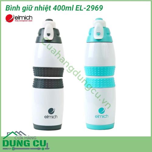 Bình giữ nhiệt 400ml EL-2969 được chế tạo bằng chất liệu cao cấp và phần gioăng bằng silicone giúp giữ hơi kín, đóng rất khít giúp bạn cất trữ cả nước nóng và lạnh thuận tiện hơn mà vẫn đảm bảo nhiệt độ nóng/ lạnh của nước được ổn định.