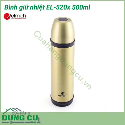 Bình giữ nhiệt EL-520x 500ml với khả năng giữ nhiệt lên đến 8 giờ, sẽ giúp cho các thức uống hay cả thực phẩm dạng lỏng mà bạn yêu thích luôn nóng sốt hay mát lạnh, sẵn sàng sử dụng vào bất khí khoảng thời gian nào trong ngày. 