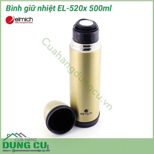 Bình giữ nhiệt EL-520x 500ml với khả năng giữ nhiệt lên đến 8 giờ, sẽ giúp cho các thức uống hay cả thực phẩm dạng lỏng mà bạn yêu thích luôn nóng sốt hay mát lạnh, sẵn sàng sử dụng vào bất khí khoảng thời gian nào trong ngày. 