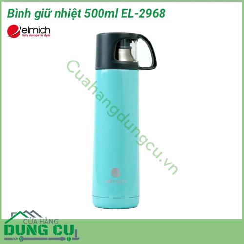 Bình giữ nhiệt 500ml EL-2968 được làm từ chất liệu inox 304 tuyệt đối an toàn cho sức khỏe người dùng. Màu sắc trẻ trung, tươi sáng, kiểu dáng thời trang được nhiều người dùng ưa chuộng. 