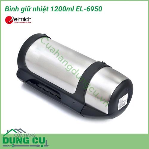 Phích giữ nhiệt 1200ml EL-6950 là một chiếc bình inox rất hữu ích giữ nhiệt cho nước uống hay thức ăn vào nhưng ngày nóng hay lạnh mà bạn có thể mang theo đến công sở, đến trường hay đi picnic rất thuận tiện. 