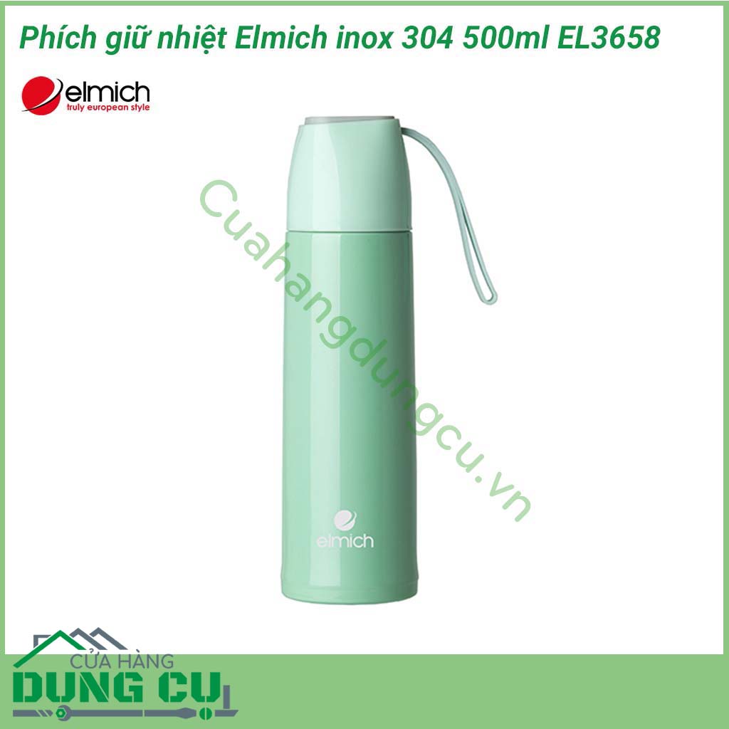 Phích giữ nhiệt Elmich inox 304 500ml EL3658