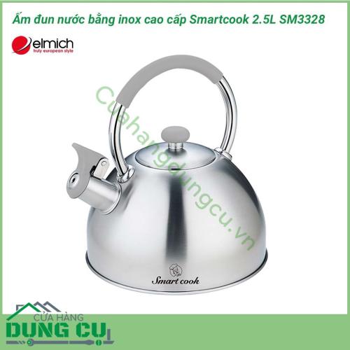 Ấm đun nước bằng inox cao cấp Smartcook 2.5L SM3328 chứa được nhiều nước cho 1 lần đun. Với chất liệu được làm bằng inox cao cấp an toàn, không gây ra các chất độc hại khi gặp nhiệt độ cao. Có còi báo khi nước đã sôi cho người dùng biết. 