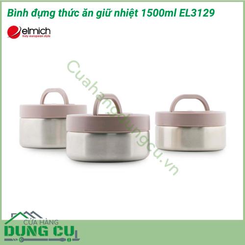 Bình đựng thức ăn giữ nhiệt cao cấp 1500ml EL3129 là sản phẩm có sự kết hợp của công nghệ giữ nhiệt 3 lớp độc đáo. Với thiết kế hiện đại gồm 3 ngăn tiện dụng, sẽ là sản phẩm hữu ích để mọi người mang thức ăn khi đi học, đi làm, dã ngoại, ..