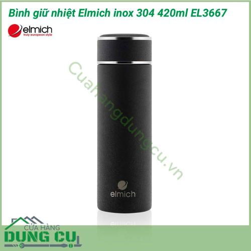 Bình giữ nhiệt Elmich inox 304 420ml EL3667 thiết kế nhỏ gọn, có khả năng giữ được đồ uống nóng/lạnh trong thời gian dài. Bình giữ nhiệt nóng lạnh thích hợp sử dụng cho mục đích cá nhân dự trữ trà, cà phê, nước uống mang theo đi học, đi làm,...