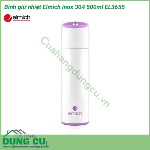 Bình giữ nhiệt Elmich inox 304 500ml EL3655 với công nghệ giữ nhiệt thông minh, giúp giữ nóng đến 8h và giữ lạnh đến 12h. Lưu trữ trọn vẹn hương vị và dinh dưỡng của thực phẩm.