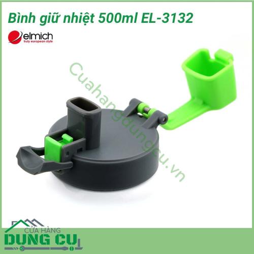 Bình nước giữ nhiệt 500ml EL-3132 có dung tích 500ml thích hợp sử dụng cho một người. Bình EL-3132 được làm bằng chất liệu inox 304 đảm bảo độ bền. Màu sắc bình thiết kế trang nhã, đẹp mắt.