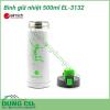 Bình nước giữ nhiệt 500ml EL-3132 có dung tích 500ml thích hợp sử dụng cho một người. Bình EL-3132 được làm bằng chất liệu inox 304 đảm bảo độ bền. Màu sắc bình thiết kế trang nhã, đẹp mắt.