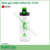 Bình nước giữ nhiệt 500ml EL-3132 có dung tích 500ml thích hợp sử dụng cho một người. Bình EL-3132 được làm bằng chất liệu inox 304 đảm bảo độ bền. Màu sắc bình thiết kế trang nhã, đẹp mắt.