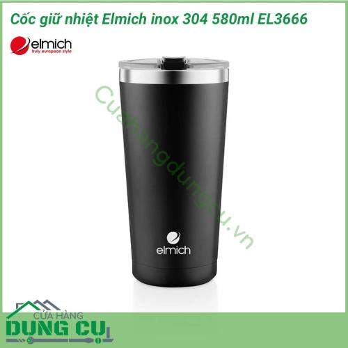 Cốc giữ nhiệt Elmich inox 304 580ml EL3666 được làm bằng inox 304, cao cấp không gây phản ứng hóa học khi tiếp xúc với nhiệt độ cao, giúp bảo vệ sức khỏe người dùng