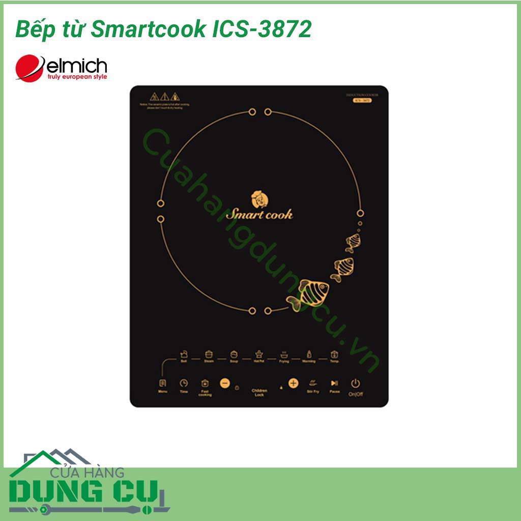 Bếp từ Smartcook ICS-3872 có kích thước 290*360mm nhỏ gọn với mặt kính đen thiết kế hoa văn bắt mắt. Bếp có thể linh hoạt đặt ở nhiều vị trí khác nhau. Kính cường lực Ceramic chịu nhiệt cao, chống trầy xước, vệ sinh nhanh chóng.