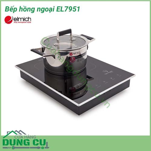 Bếp hồng ngoại EL7951 kiểu dáng đẹp, trang nhã, kích thước nhỏ gọn, tiện lợi cho những buổi liên hoan của gia đình hay nội trợ hằng ngày của những người sống xa nhà.