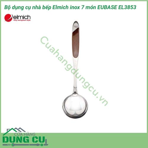 Bộ dụng cụ nhà bếp Elmich inox 7 món EUBASE EL3853 là bộ đồ dùng nhà bếp hỗ trợ rất hiệu quả trong việc tiết kiệm thời gian nấu ăn và giá treo giúp bạn tiết kiệm tối đa được không gian bếp. Sản phẩm được làm từ chất liệu inox cao cấp siêu bền.