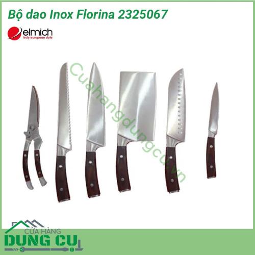 Bộ dao inox Florina 2325067 được làm từ chất liệu inox cao cấp được gia công tỉ mỉ giúp cho bộ sản phẩm có độ cứng bền dài lâu, cũng như có độ sắc bén hoàn hảo.