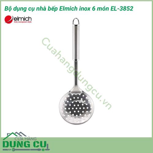 Bộ dụng cụ nhà bếp Elmich inox 6 món EL-3852 là dòng sản phẩm được sử dụng chất liệu vượt trội và đạt tiêu chuẩn chất lượng Châu Âu. Các sản phẩm có thiết kế gọn nhẹ, kiểm dáng đẹp mắt đem lại sự trang nhã và sang trọng cho không gian bếp.