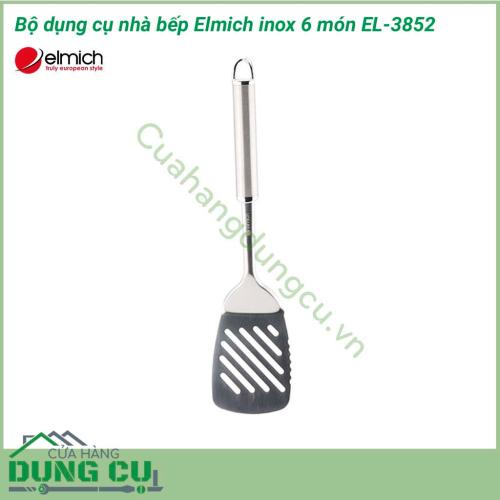 Bộ dụng cụ nhà bếp Elmich inox 6 món EL-3852 là dòng sản phẩm được sử dụng chất liệu vượt trội và đạt tiêu chuẩn chất lượng Châu Âu. Các sản phẩm có thiết kế gọn nhẹ, kiểm dáng đẹp mắt đem lại sự trang nhã và sang trọng cho không gian bếp.