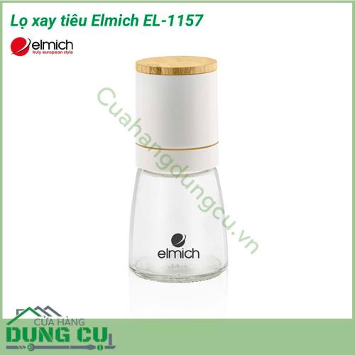 Lọ xay tiêu Elmich EL-1157 có thiết kế nhỏ gọn, đẹp mắt. Phần thân được làm từ thủy tinh cao cấp, nắp bằng nhựa trắng. Nắp trên cùng bằng chất liệu gỗ tăng tính thẩm mỹ và cảm hứng nội trợ.