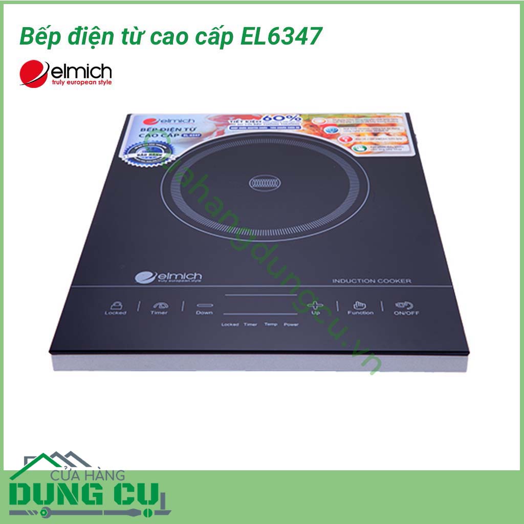 Bếp điện từ cao cấp Elmich EL6347 được thiết kế nhỏ gọn , đơn giản nhưng lại rất tinh tế và vô cùng bắt mắt sẽ làm cho căn bếp nhà bạn thêm phần sang trọng.