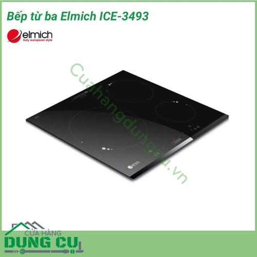 Bếp từ ba Elmich ICE-3493 với thiết kế 3 bếp nấu giúp công việc nấu ăn hằng ngày trở nên nhanh chóng và tiết kiệm được nhiều thời gian và công sức đứng bếp hơn.