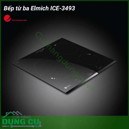 Bếp từ ba Elmich ICE-3493 với thiết kế 3 bếp nấu giúp công việc nấu ăn hằng ngày trở nên nhanh chóng và tiết kiệm được nhiều thời gian và công sức đứng bếp hơn.